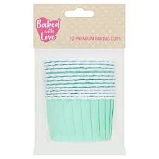 Baked with Love Aqua Baking Cases 12x