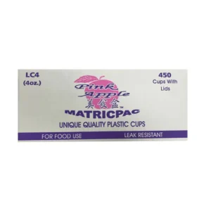 Pink Apple 4oz Plastic Cups With Lids 450pcs