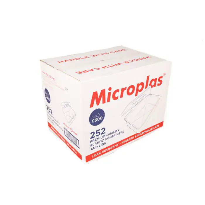 Microplast Plastic Container and Lid C500 250pcs