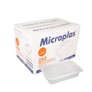 Microplast Plastic Container and Lid C650 250pcs